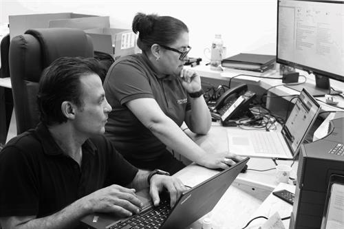 Our president and tech center manager 