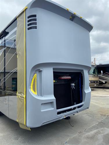 RV Collision Body and Paint Repair - Fire Damage Repair in Progress