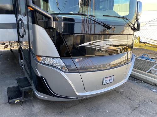 RV Collision Body and Paint Repair - Fire Damage Repair in Progress