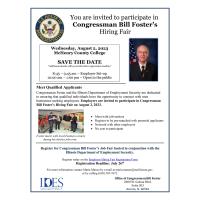 Register for Congressman Bill Foster's Job Fair