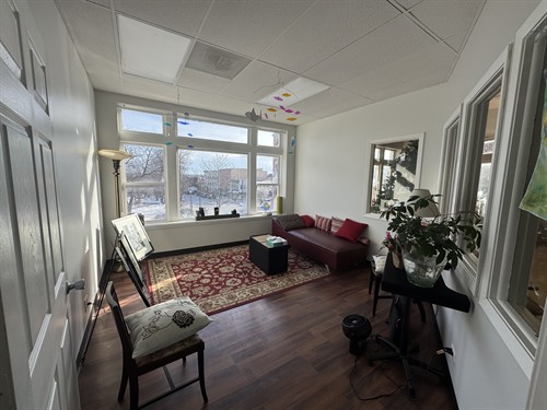 New second floor gallery #207. Great views of the Woodstock Square.