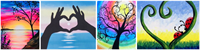 Paint & Sip in Round Lake - Summer Painting Party (Canvases/wine glasses)