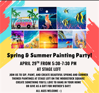 Spring & Summer Painting Party at Stage Left (on the Woodstock Square)