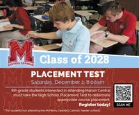 Marian Central Catholic High School Placement Test