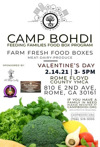 Flyer for first Feeding Families Program event!