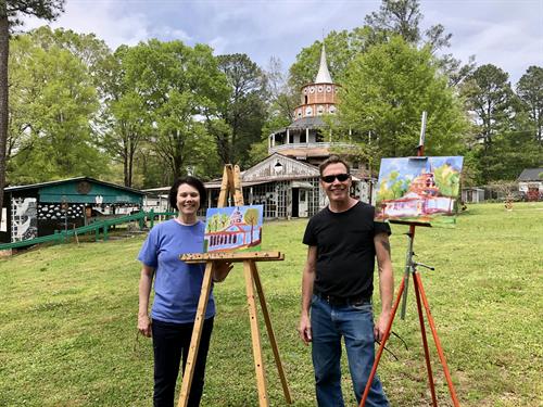 A plein air painting class with staffer, Donnie Davis - April 2022