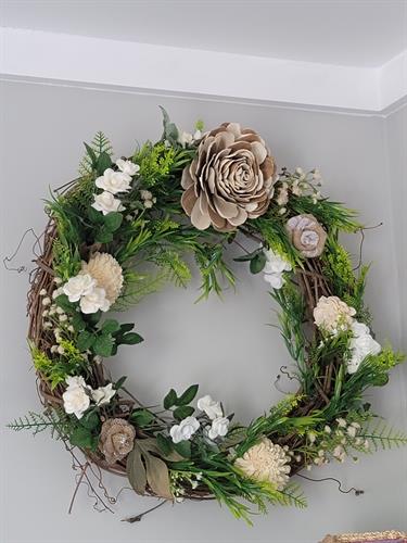 Wreath ( wooden flower) 