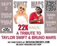 22K Magic - Tributes to Bruno Mars & Taylor Swift @ Batavia Downs 9/2/2023