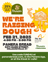 Panera Bread fundraiser for The Arc Erie County New York 2/21/25