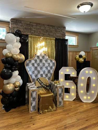 60 Birthday Balloon Backdrop