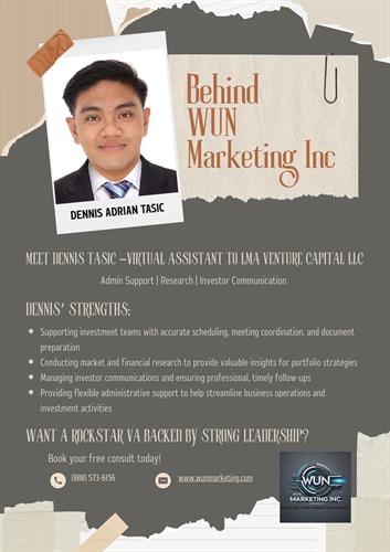 Dennis Tasic | Virtual Assistant for LMA Venture Capital, LLC
