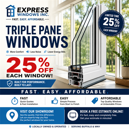 25%n off Triple Pane windows