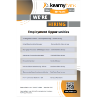 Career Opportunities at Kearny Bank – October 2024