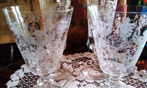 Florentine Etched Wine Glasses