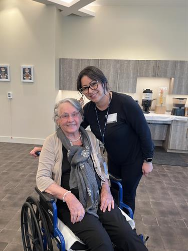 Caregiver with client