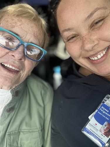 Caregiver with client
