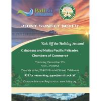 Holiday Chamber Sunset Mixer at the Malibu Canyon Bar & Grill, Cambria Hotel Calabasas