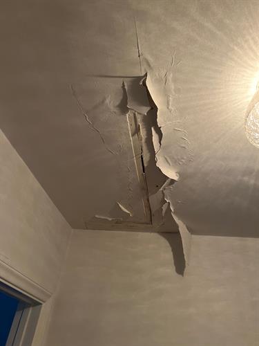 water damage roof leaking 