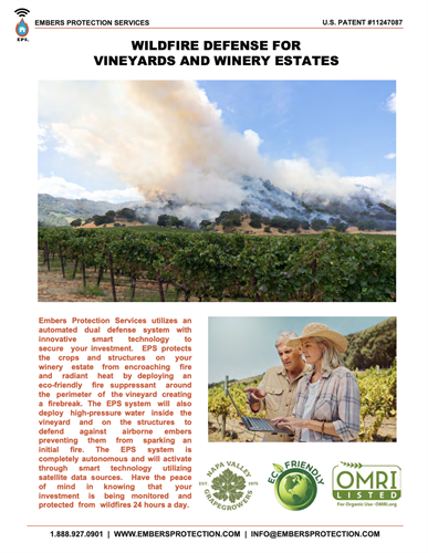 Embers Protection Services Protects Wineries & Vineyards, As Well As Entire Communities