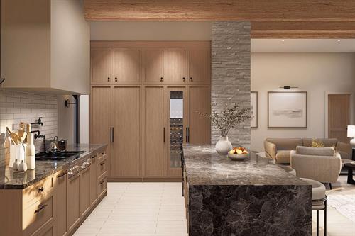 Kitchen Open to Living