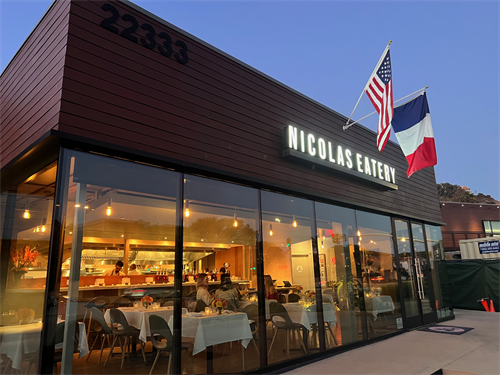Evening ambiance at Nicolas Eatery