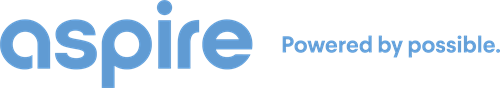 Aspire logo with tagline