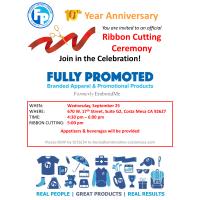 Ribbon Cutting - Fully Promoted formally EmbroidMe