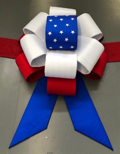 Custom Patriotic Bow for Truck Giveaway to a Veteran