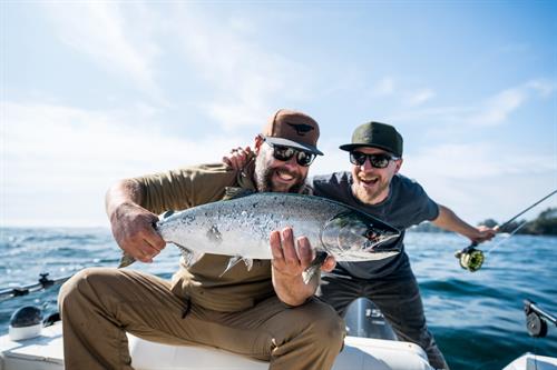 Coho salmon on the fly