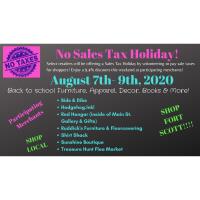 No Sales Tax Holiday Weekend - Shop Local Fort Scott 8/7 thru 8/9