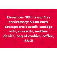 Moe's Bread celebrates their 1-year anniversary!  Click for details/specials!