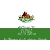 VBS - Vacation Bible School - hosted by First Presbyterian Church