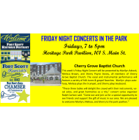 Friday Night Concert at the Heritage Park Pavilion~Cherry Grove Baptist Church