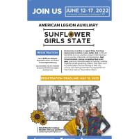 Registrations being taken for Girls State - one will be sponsored by our local American Legion Post 25 Auxiliary