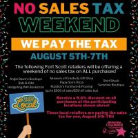 No Sales Tax Holiday Weekend - Shop Local Fort Scott 8/5 thru 8/7