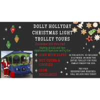 Dolly Hollyday Christmas Light Trolley Tours, Dec. 9th thru 23rd