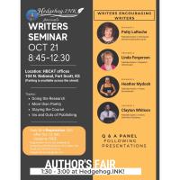 Writers Seminar and Author's Fair hosted by Hedgehog.INK! Bookstore