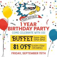 Pizza Republic's 1-year Birthday Party!