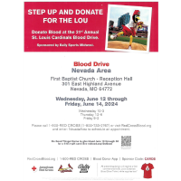 21st Annual St. Louis Cardinals Blood Drive in Nevada Mo