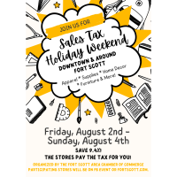 Sales Tax Holiday Weekend - Shop Local Fort Scott 8/2 thru 8/4