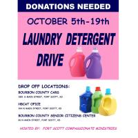 Laundry Detergent Drive by Fort Scott Compassionate Ministries