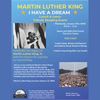 Martin Luther King Birthday Tribute Reading (Lunch and Learn Event) 1/15