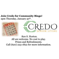 Credo Senior Living Community Bingo