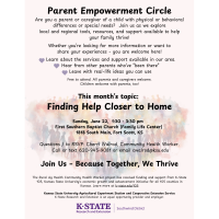 Parent Empowerment Circle - "Cutting thru the clutter: Navigating Services for Children with Disabilities"