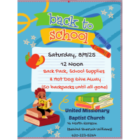Back to School Giveaway by United missionary Baptist Church