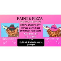 Paint & Pizza with Happy Sappy Art @ Papa Don's Pizza