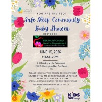 Safe Sleep Community Baby Shower by SEK Health Dept.