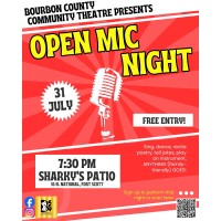 Open Mic Night at Sharky's by Bourbon County Community Theatre