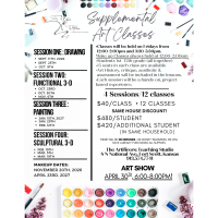 The Artificers Registration for Supplemental Art Kids Classes for 2026-27