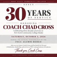 FSCC Rodeo 30yrs of Service Honoring Coach Chad Cross